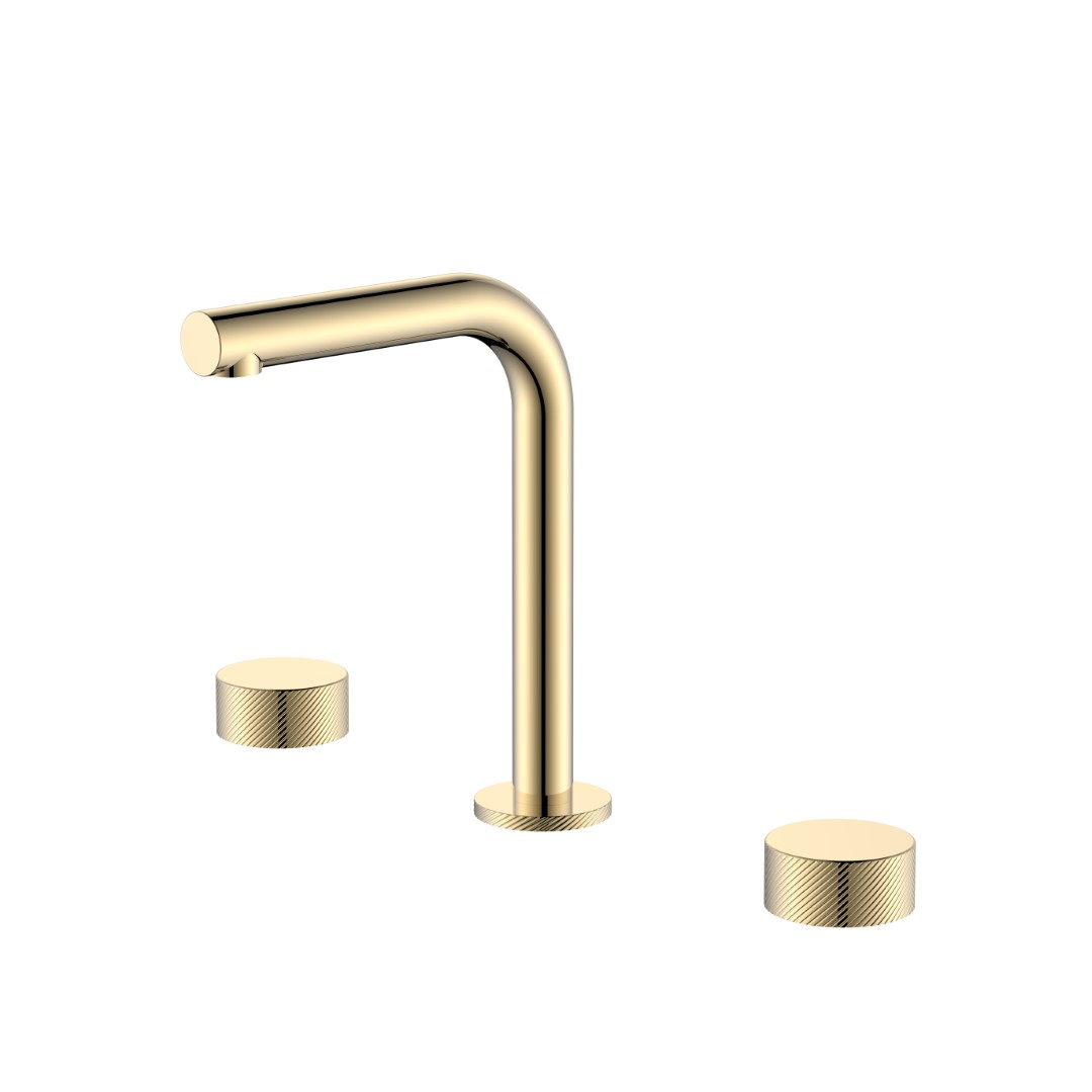 Смеситель на столешницу STICK SPIRALE на 3 отв. GOLD