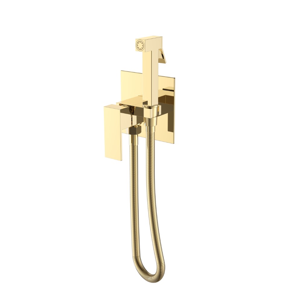 Смеситель гигиенический Qubic Shine Gold