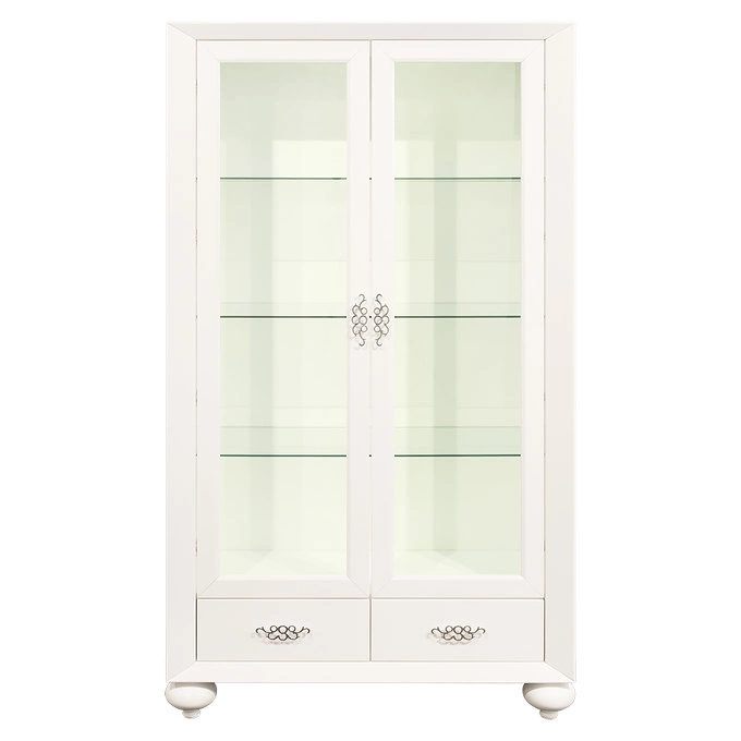 Витрина отделка белый блестящий лак 