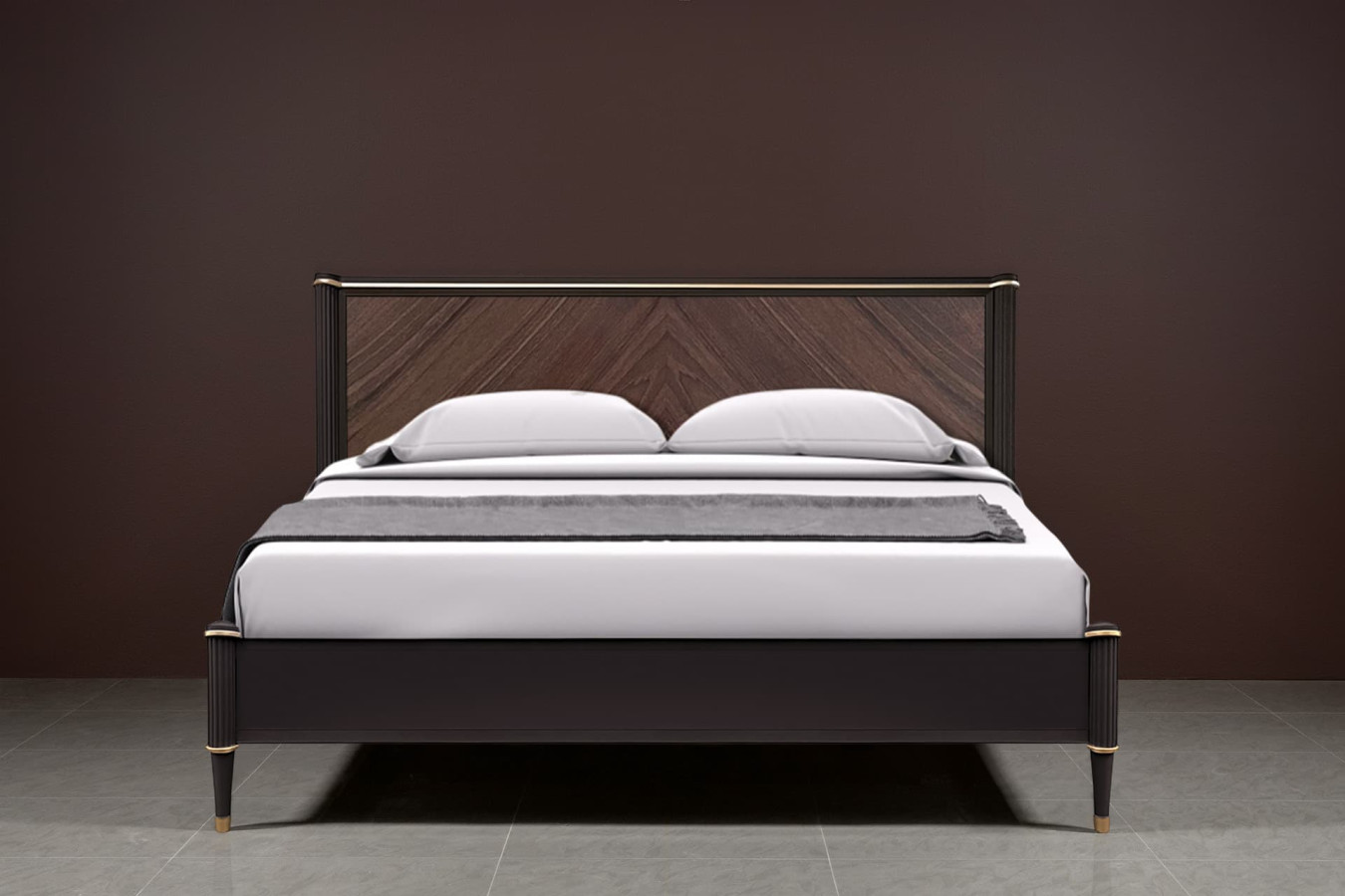 Кровать 160x200, Венеция, моккачино/орех американский 